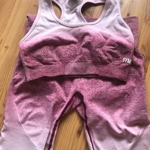 Gymshark Ombré Legging and Bra Set sm